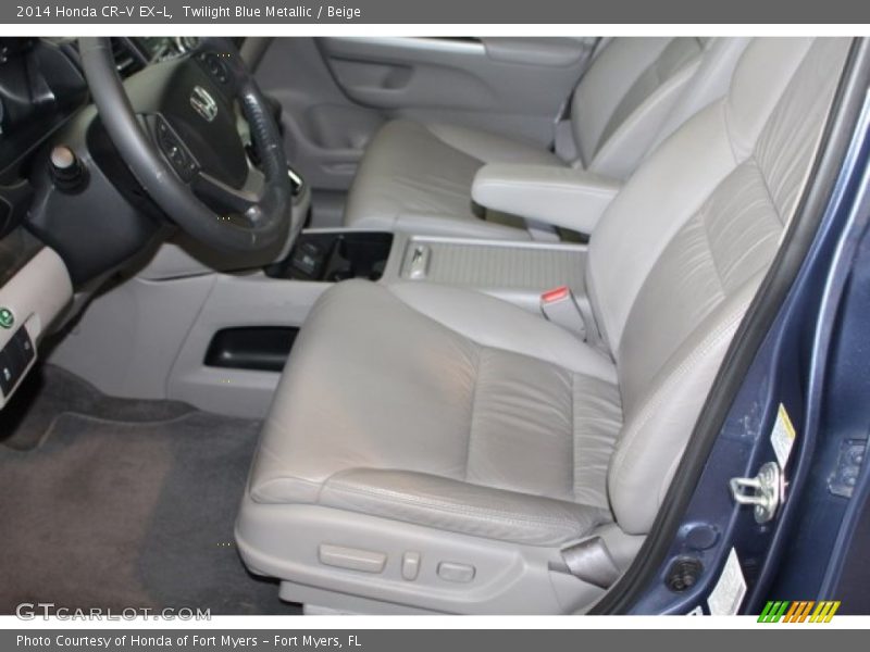 Twilight Blue Metallic / Beige 2014 Honda CR-V EX-L