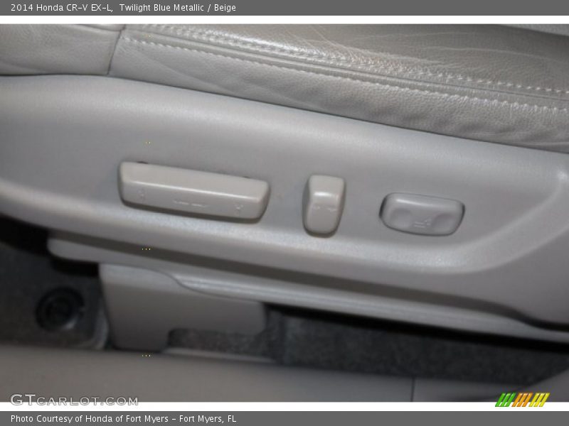 Twilight Blue Metallic / Beige 2014 Honda CR-V EX-L