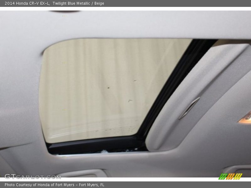 Twilight Blue Metallic / Beige 2014 Honda CR-V EX-L