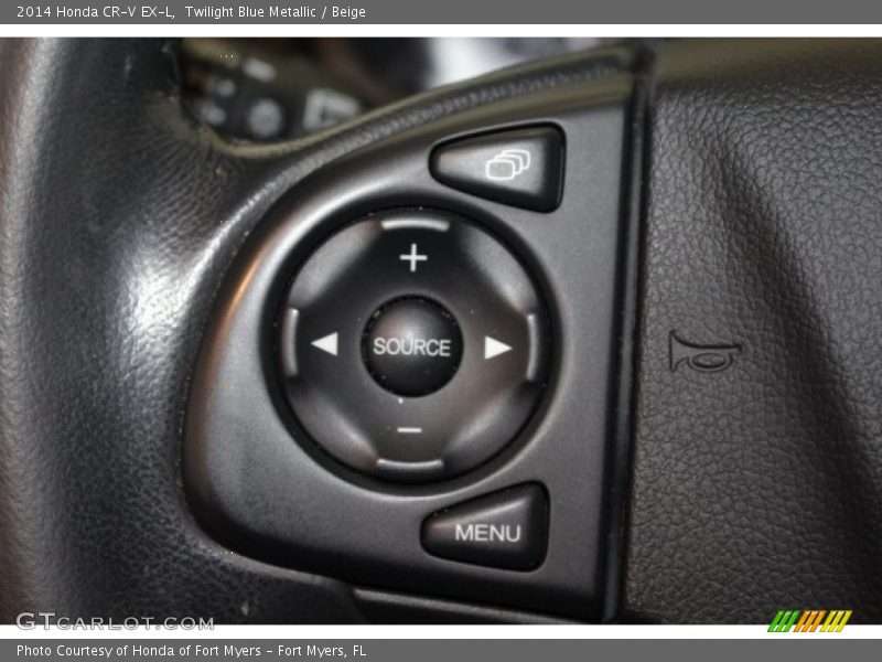 Twilight Blue Metallic / Beige 2014 Honda CR-V EX-L