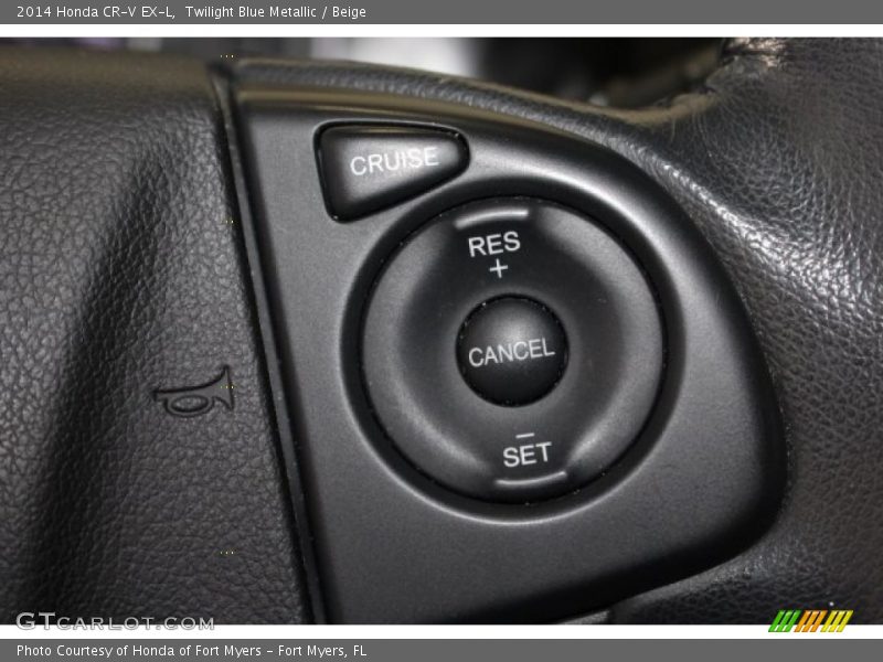 Twilight Blue Metallic / Beige 2014 Honda CR-V EX-L