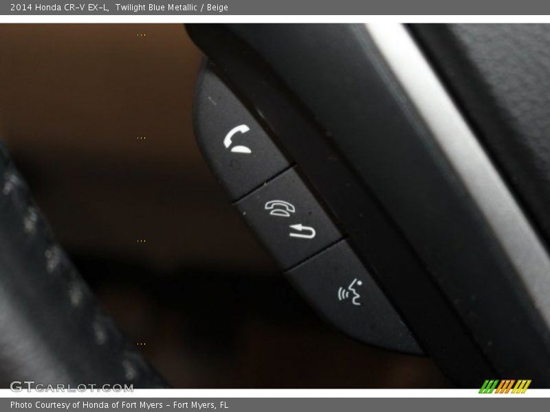 Twilight Blue Metallic / Beige 2014 Honda CR-V EX-L