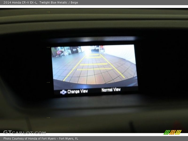 Twilight Blue Metallic / Beige 2014 Honda CR-V EX-L
