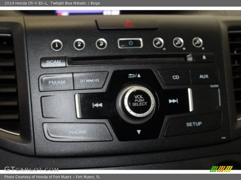 Twilight Blue Metallic / Beige 2014 Honda CR-V EX-L