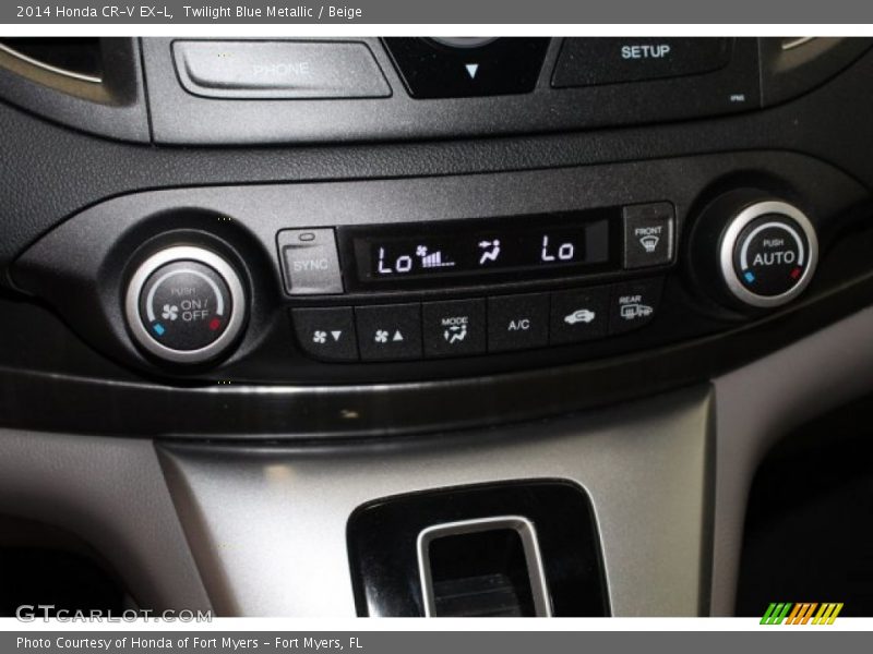 Twilight Blue Metallic / Beige 2014 Honda CR-V EX-L