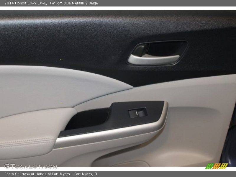 Twilight Blue Metallic / Beige 2014 Honda CR-V EX-L
