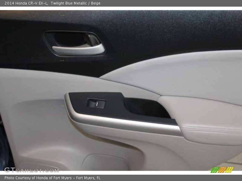 Twilight Blue Metallic / Beige 2014 Honda CR-V EX-L
