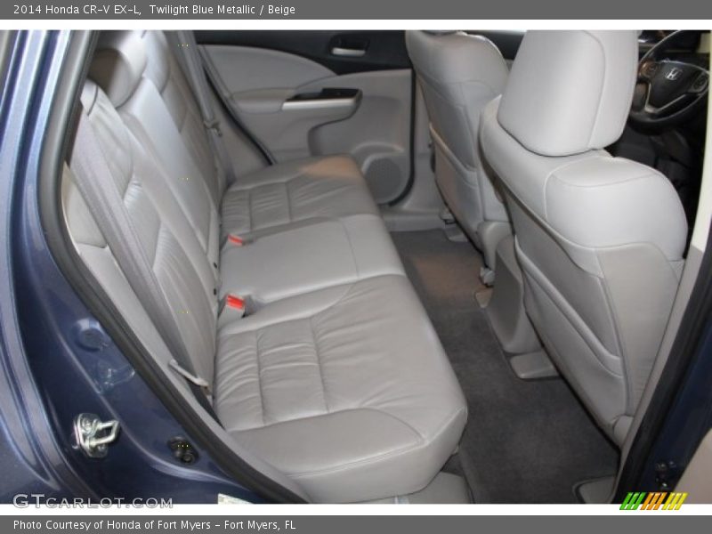 Twilight Blue Metallic / Beige 2014 Honda CR-V EX-L