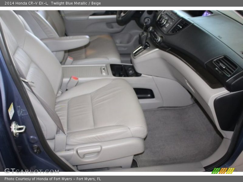 Twilight Blue Metallic / Beige 2014 Honda CR-V EX-L