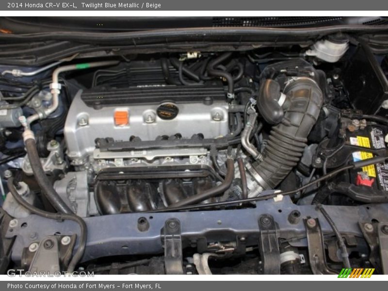 Twilight Blue Metallic / Beige 2014 Honda CR-V EX-L