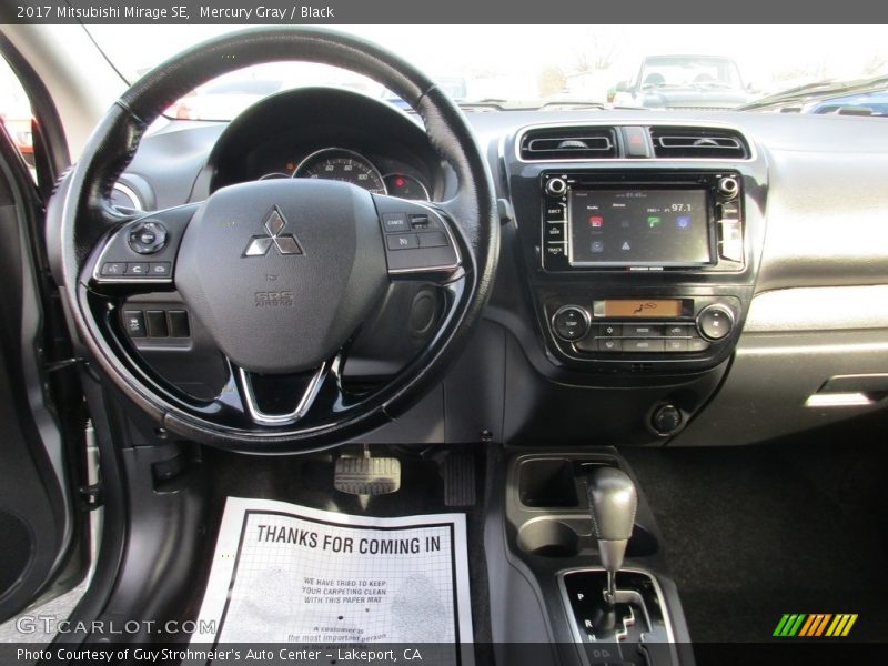 Mercury Gray / Black 2017 Mitsubishi Mirage SE