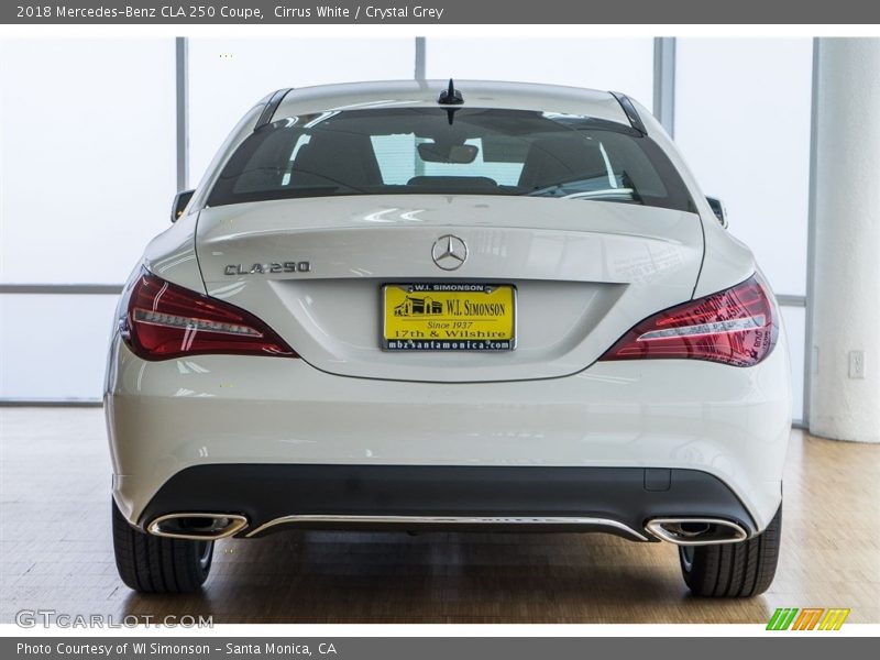 Cirrus White / Crystal Grey 2018 Mercedes-Benz CLA 250 Coupe