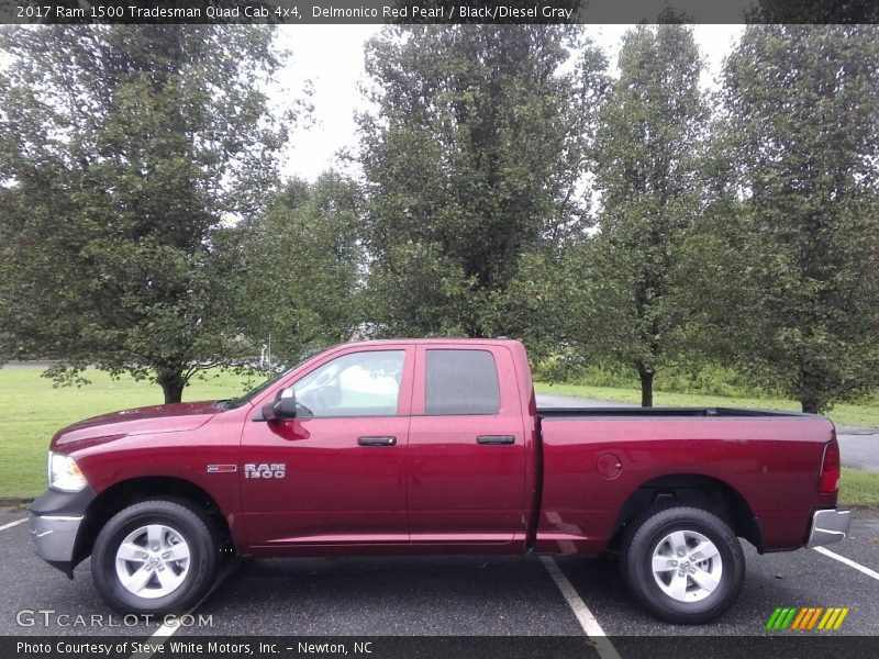 Delmonico Red Pearl / Black/Diesel Gray 2017 Ram 1500 Tradesman Quad Cab 4x4