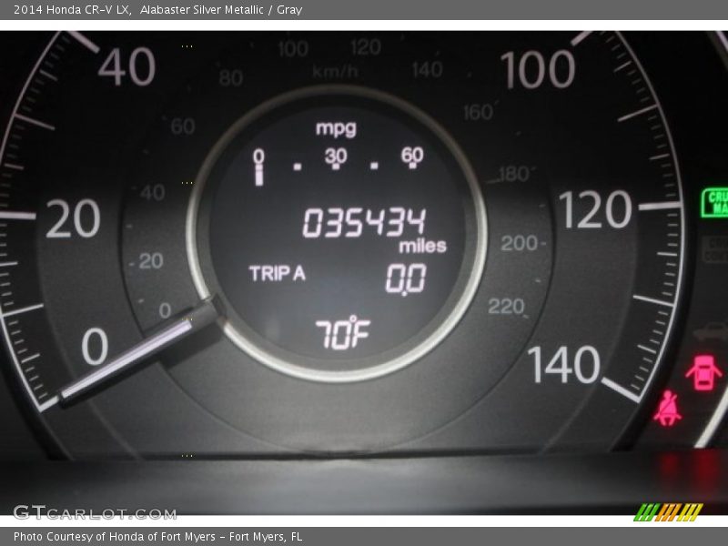 Alabaster Silver Metallic / Gray 2014 Honda CR-V LX