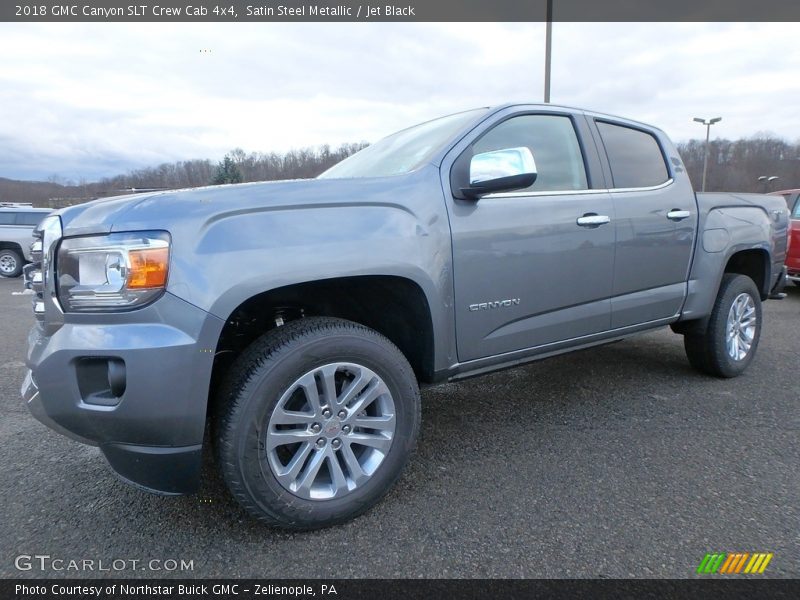 Satin Steel Metallic / Jet Black 2018 GMC Canyon SLT Crew Cab 4x4