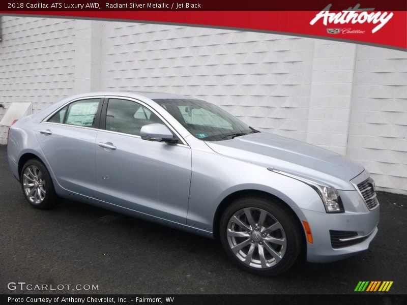 Radiant Silver Metallic / Jet Black 2018 Cadillac ATS Luxury AWD