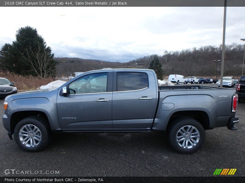 Satin Steel Metallic / Jet Black 2018 GMC Canyon SLT Crew Cab 4x4