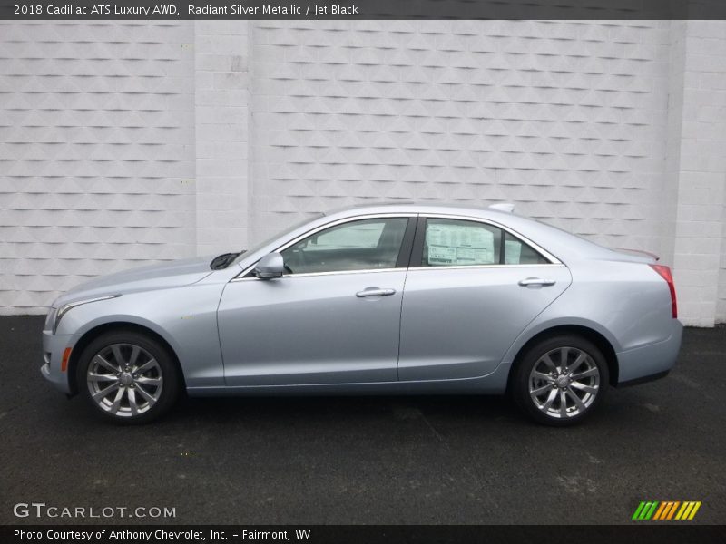 Radiant Silver Metallic / Jet Black 2018 Cadillac ATS Luxury AWD