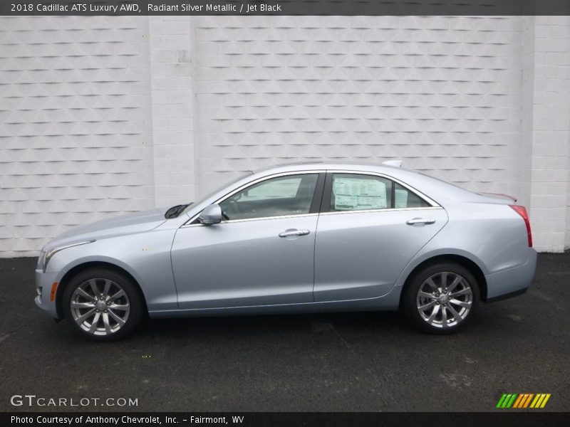 Radiant Silver Metallic / Jet Black 2018 Cadillac ATS Luxury AWD