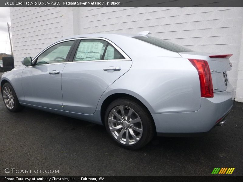 Radiant Silver Metallic / Jet Black 2018 Cadillac ATS Luxury AWD