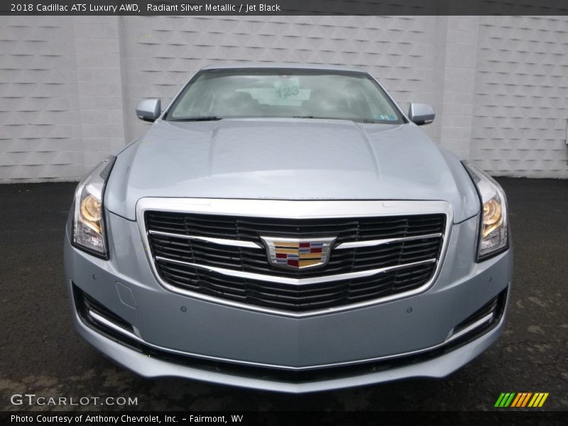 Radiant Silver Metallic / Jet Black 2018 Cadillac ATS Luxury AWD