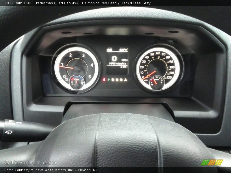 Delmonico Red Pearl / Black/Diesel Gray 2017 Ram 1500 Tradesman Quad Cab 4x4