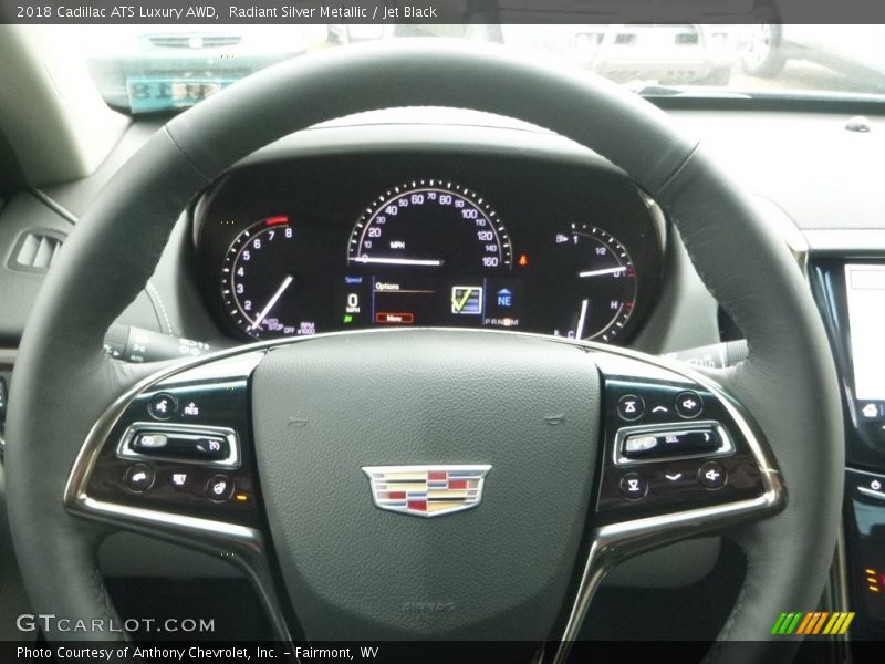 Radiant Silver Metallic / Jet Black 2018 Cadillac ATS Luxury AWD