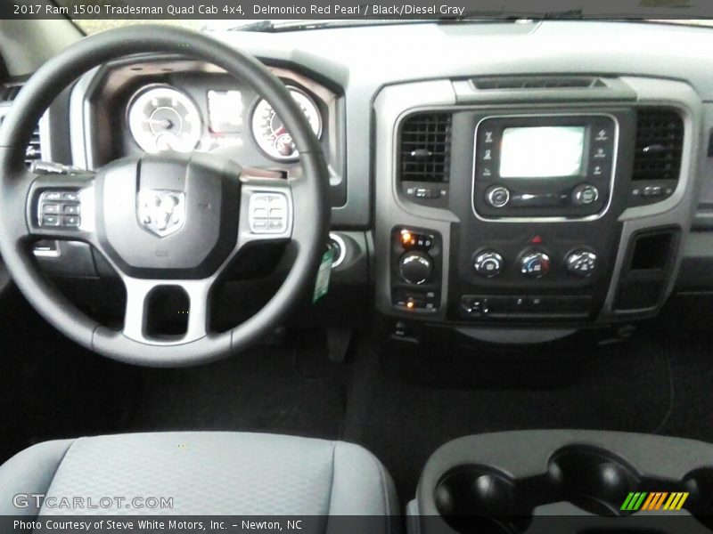 Delmonico Red Pearl / Black/Diesel Gray 2017 Ram 1500 Tradesman Quad Cab 4x4