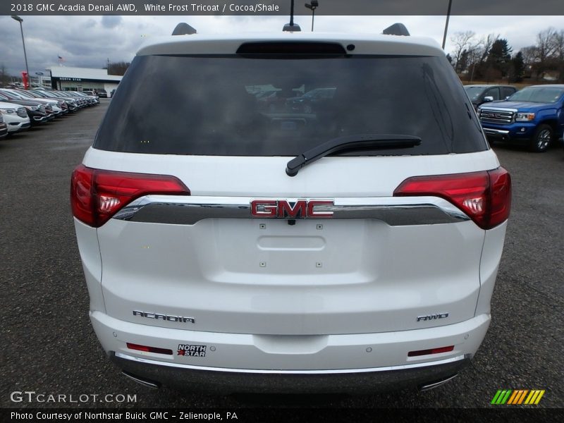 White Frost Tricoat / Cocoa/Shale 2018 GMC Acadia Denali AWD