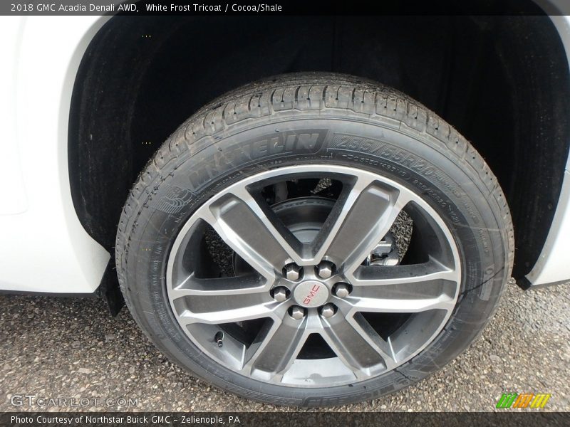 White Frost Tricoat / Cocoa/Shale 2018 GMC Acadia Denali AWD