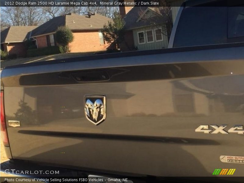 Mineral Gray Metallic / Dark Slate 2012 Dodge Ram 2500 HD Laramie Mega Cab 4x4