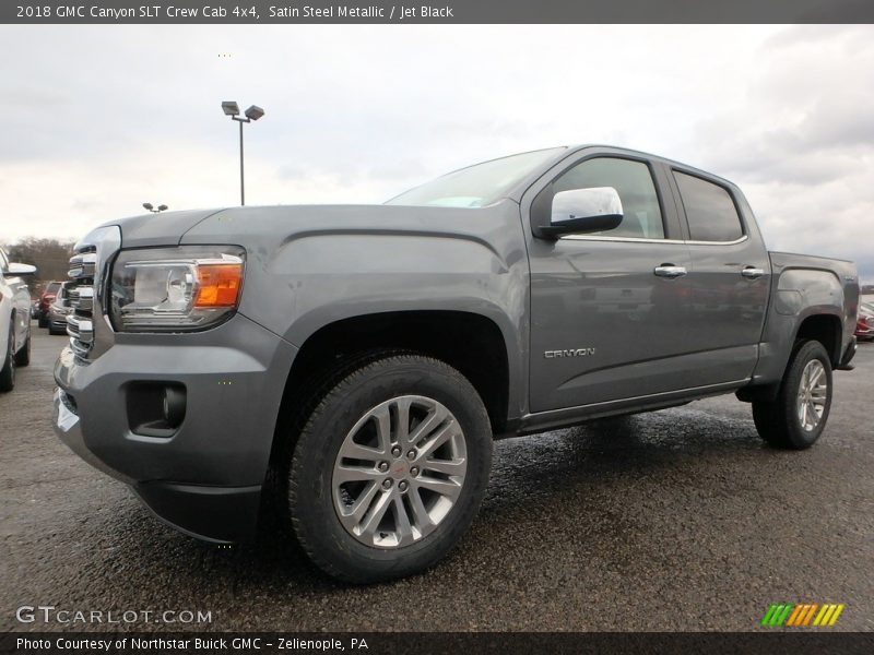 Satin Steel Metallic / Jet Black 2018 GMC Canyon SLT Crew Cab 4x4