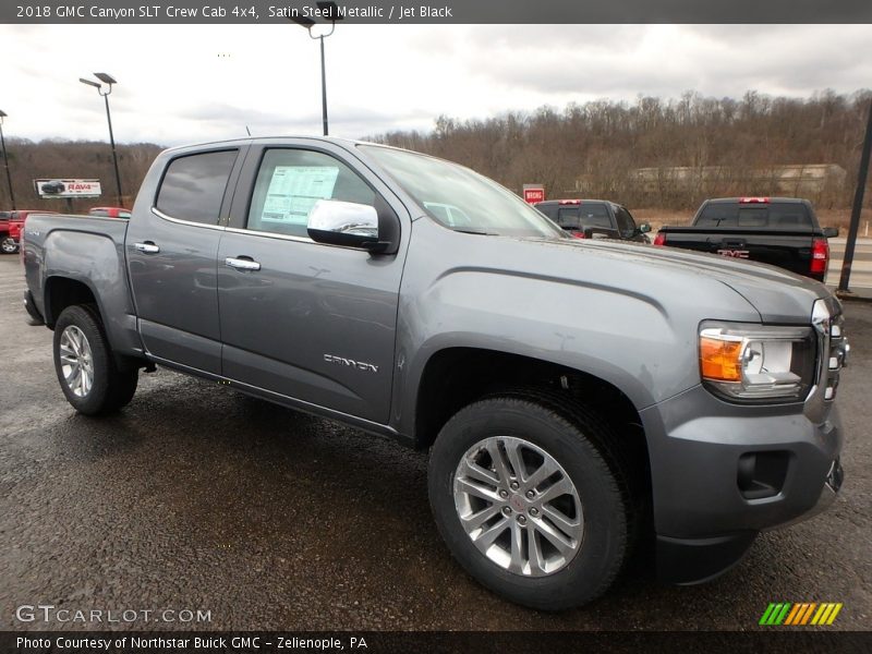 Satin Steel Metallic / Jet Black 2018 GMC Canyon SLT Crew Cab 4x4