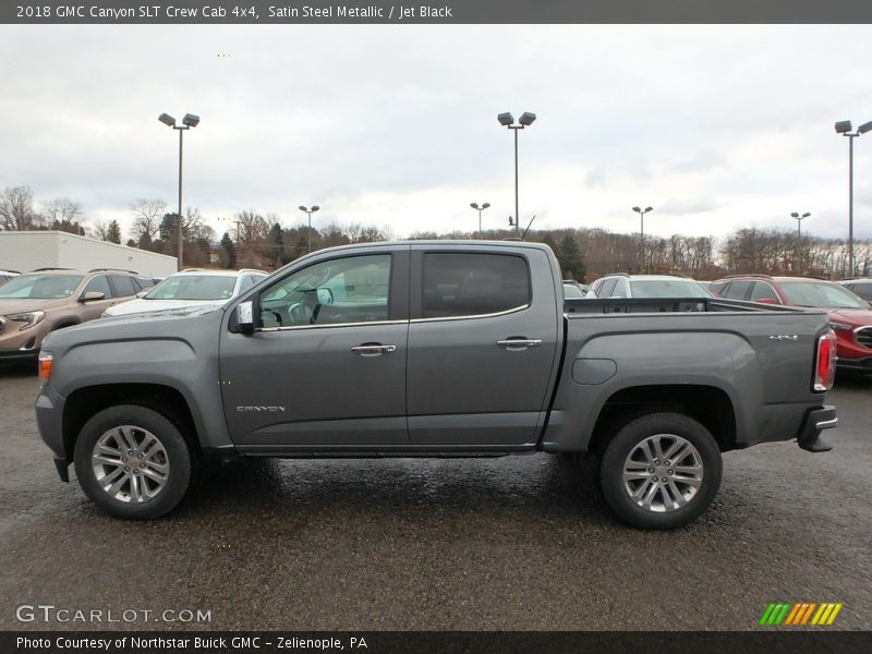 Satin Steel Metallic / Jet Black 2018 GMC Canyon SLT Crew Cab 4x4