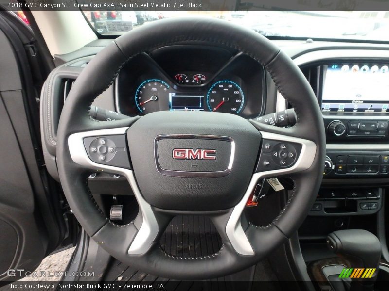 Satin Steel Metallic / Jet Black 2018 GMC Canyon SLT Crew Cab 4x4