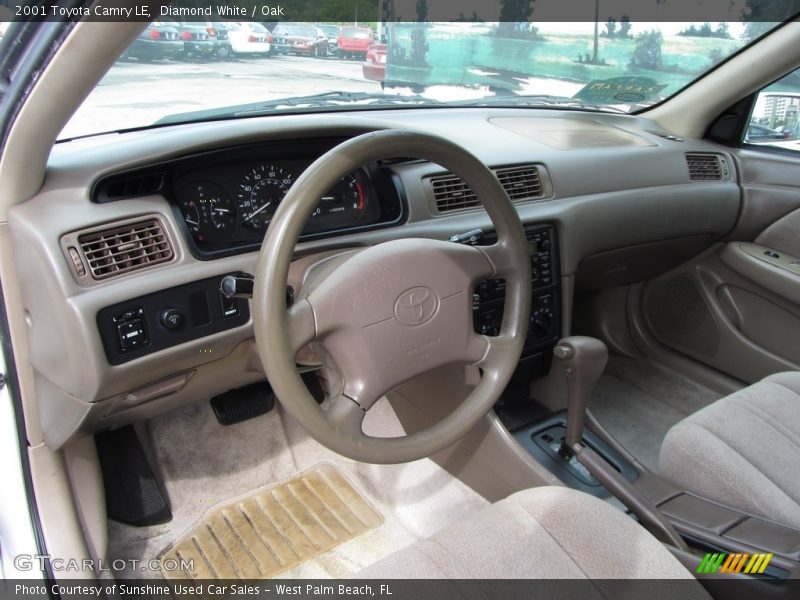 Diamond White / Oak 2001 Toyota Camry LE