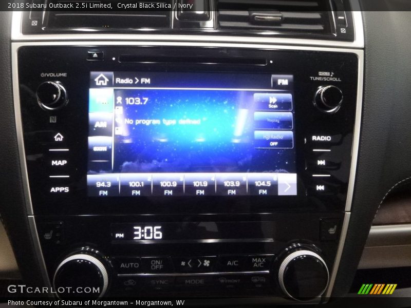 Crystal Black Silica / Ivory 2018 Subaru Outback 2.5i Limited