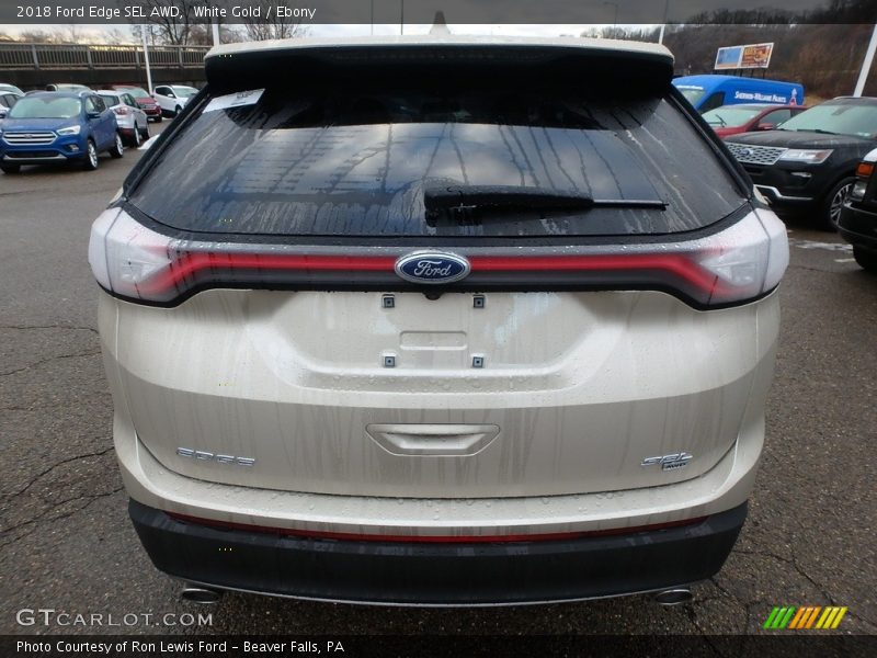 White Gold / Ebony 2018 Ford Edge SEL AWD