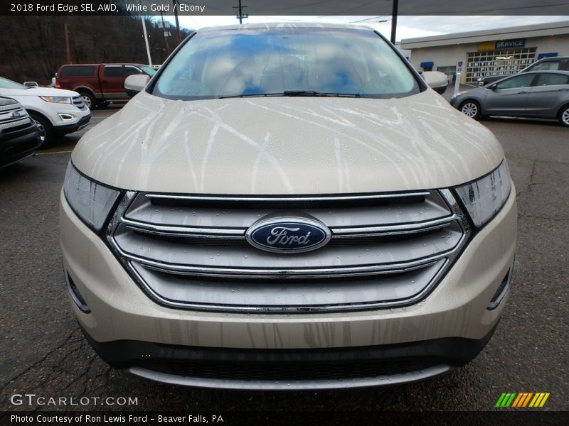 White Gold / Ebony 2018 Ford Edge SEL AWD