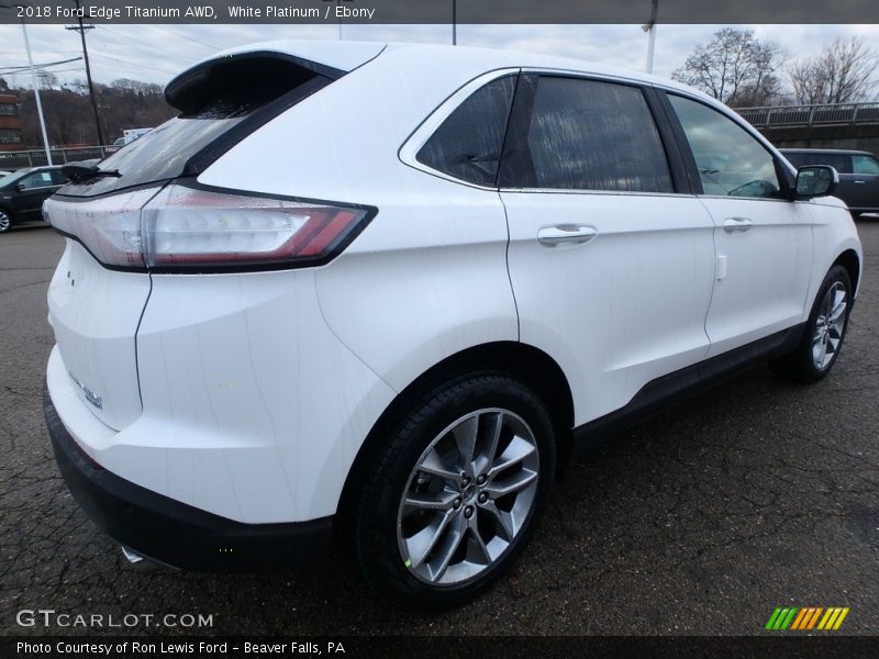 White Platinum / Ebony 2018 Ford Edge Titanium AWD