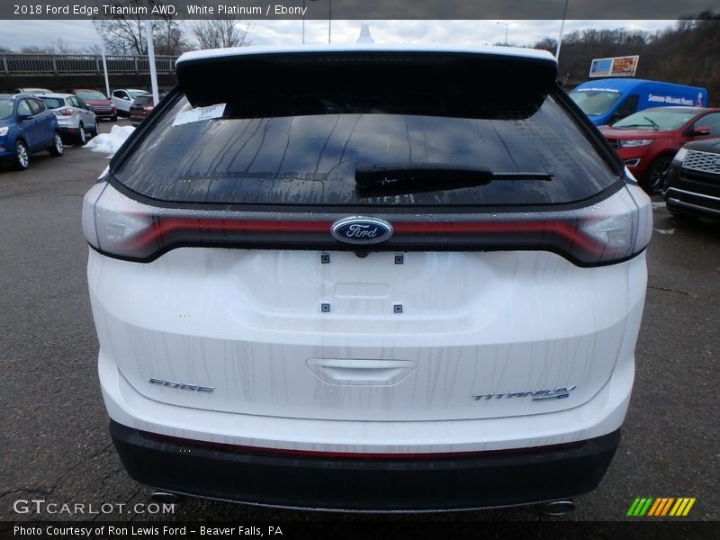 White Platinum / Ebony 2018 Ford Edge Titanium AWD
