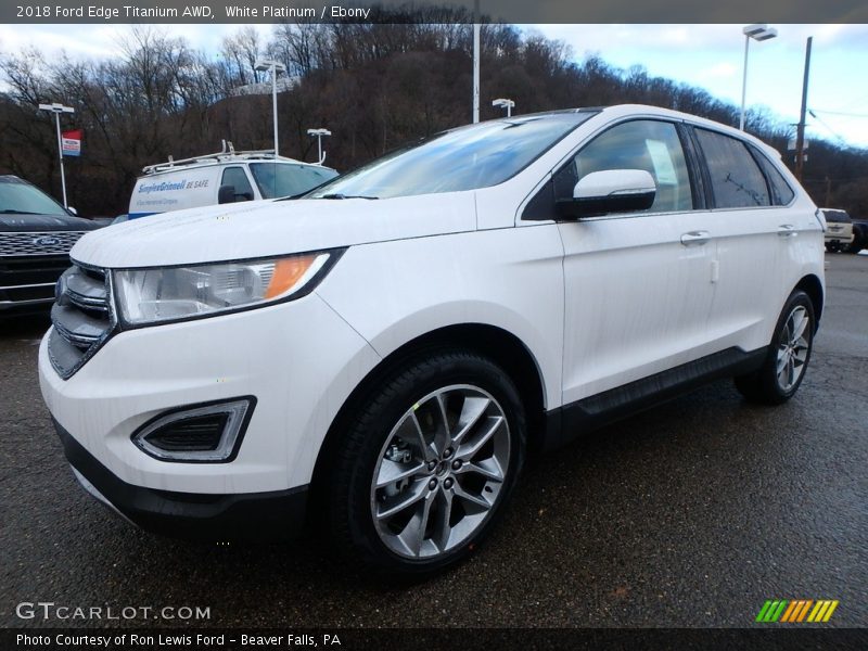 White Platinum / Ebony 2018 Ford Edge Titanium AWD