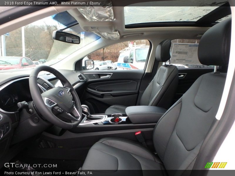 White Platinum / Ebony 2018 Ford Edge Titanium AWD