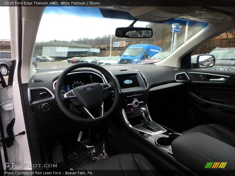 White Platinum / Ebony 2018 Ford Edge Titanium AWD