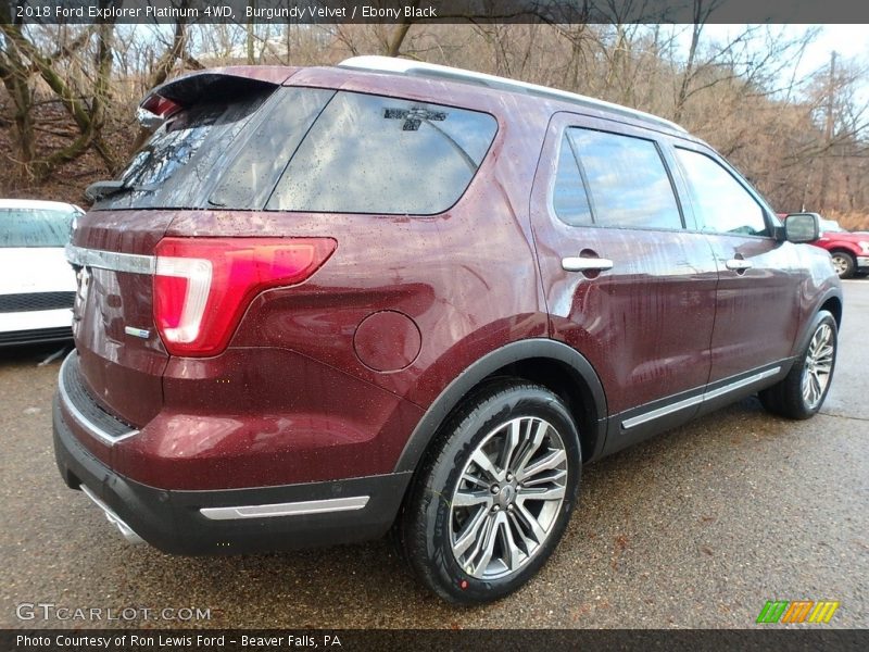 Burgundy Velvet / Ebony Black 2018 Ford Explorer Platinum 4WD