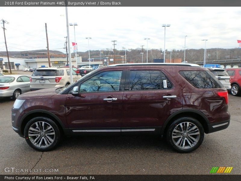 Burgundy Velvet / Ebony Black 2018 Ford Explorer Platinum 4WD