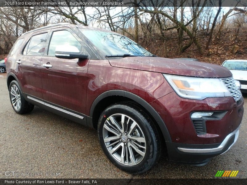 Burgundy Velvet / Ebony Black 2018 Ford Explorer Platinum 4WD