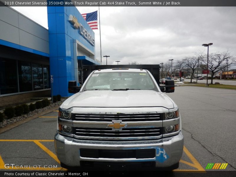 Summit White / Jet Black 2018 Chevrolet Silverado 3500HD Work Truck Regular Cab 4x4 Stake Truck