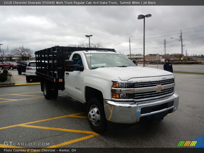 Summit White / Jet Black 2018 Chevrolet Silverado 3500HD Work Truck Regular Cab 4x4 Stake Truck