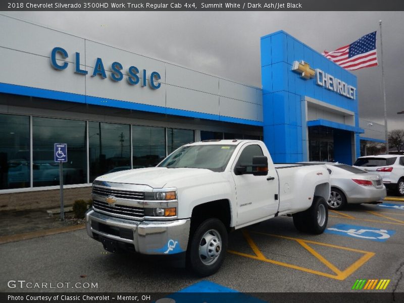 Summit White / Dark Ash/Jet Black 2018 Chevrolet Silverado 3500HD Work Truck Regular Cab 4x4